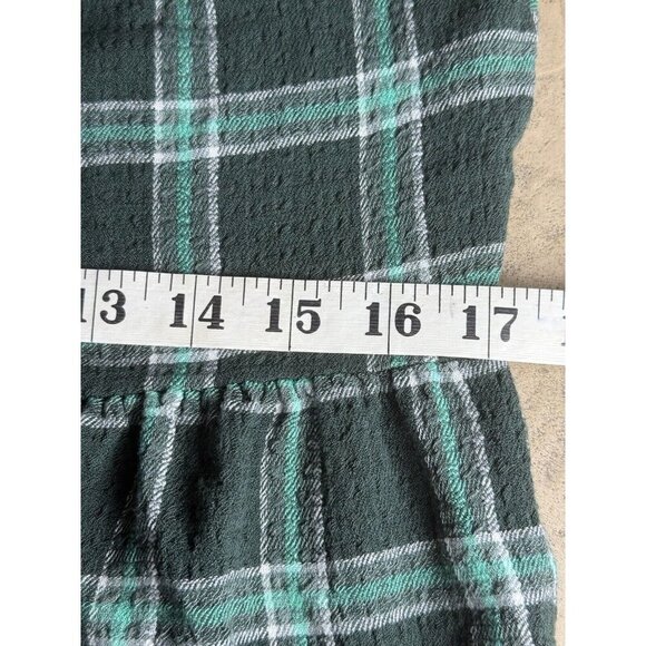 Ann Taylor LOFT Plaid Ruffle Button Swing Dress in Spring Pine Womens S Green - Picture 8 of 12